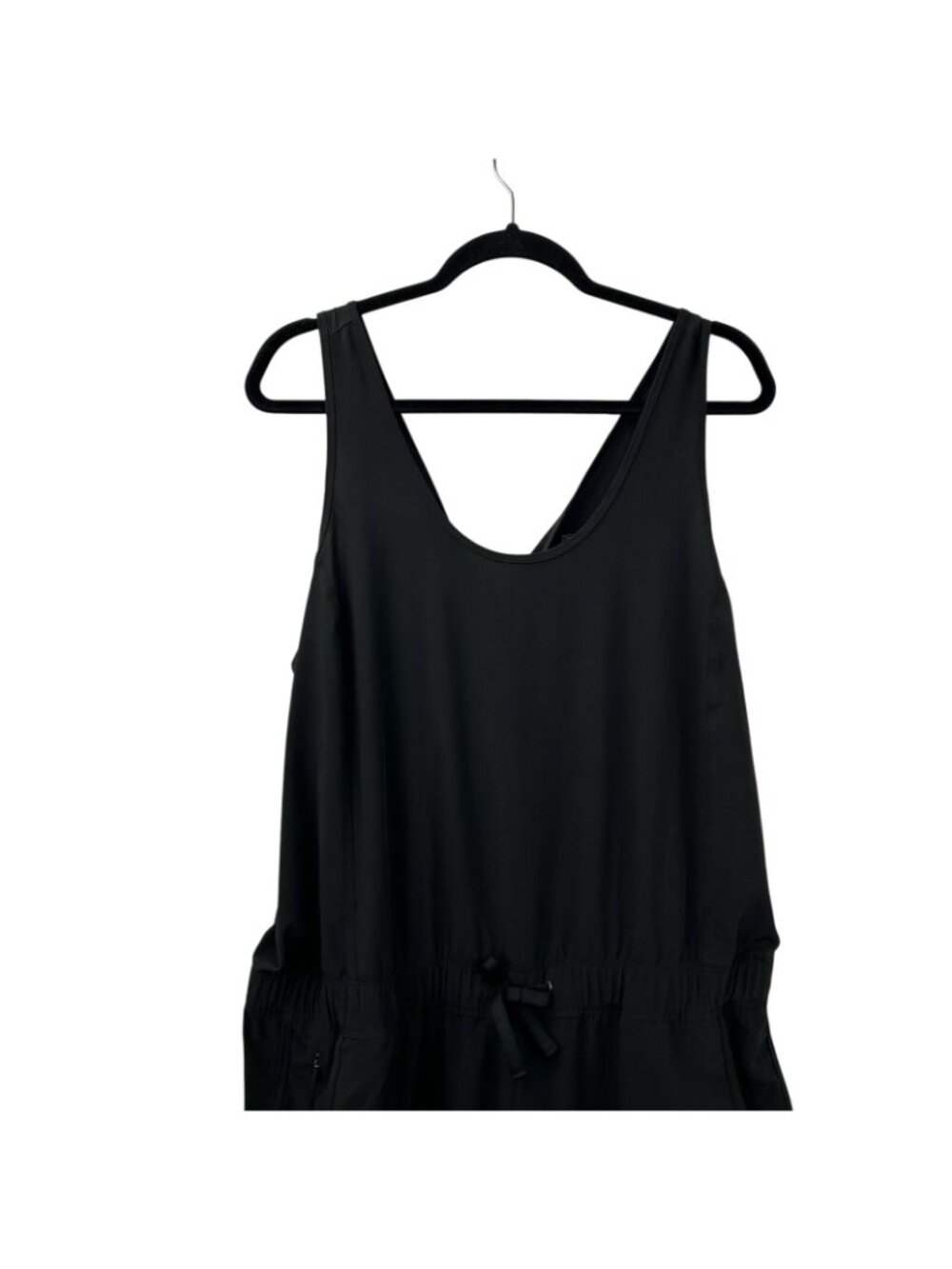 Patagonia Fleetwith Romper Jumpsuit Women’s XL Black Sleeveless Pockets Hiking - Picture 14 of 16